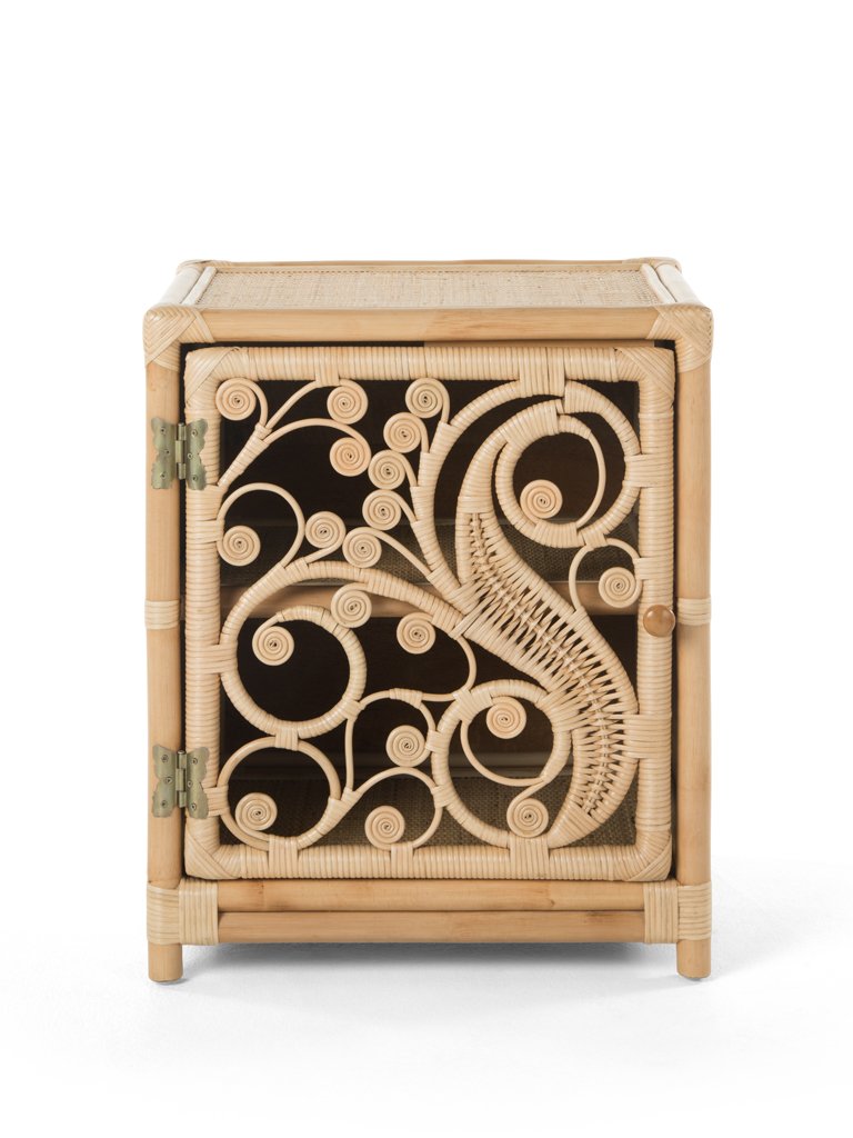 Kouboo Peacock Rattan Nightstand