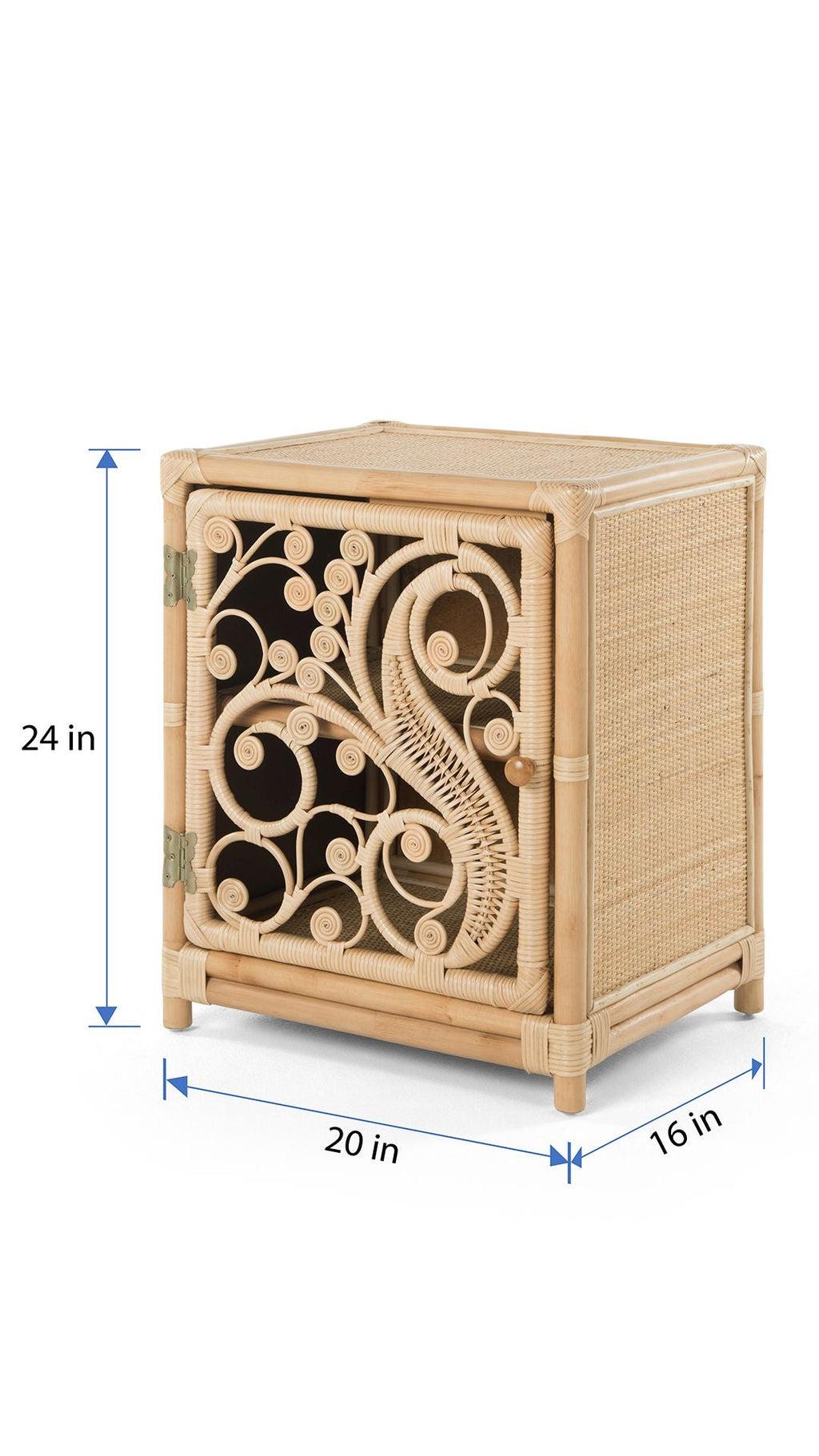 Kouboo Peacock Rattan Nightstand