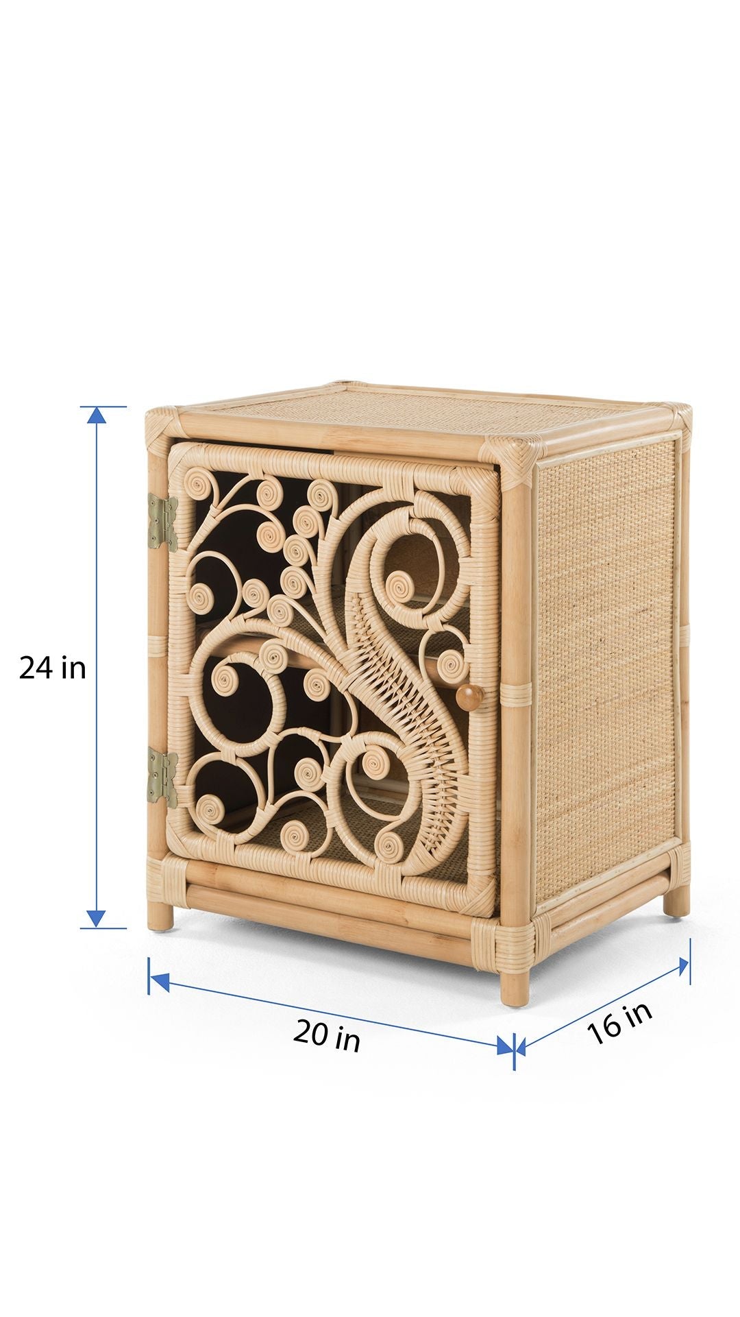 Kouboo Peacock Rattan Nightstand