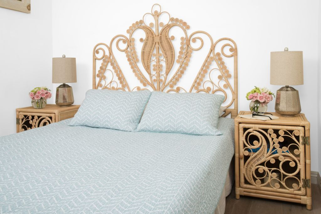 Kouboo Peacock Rattan Headboard