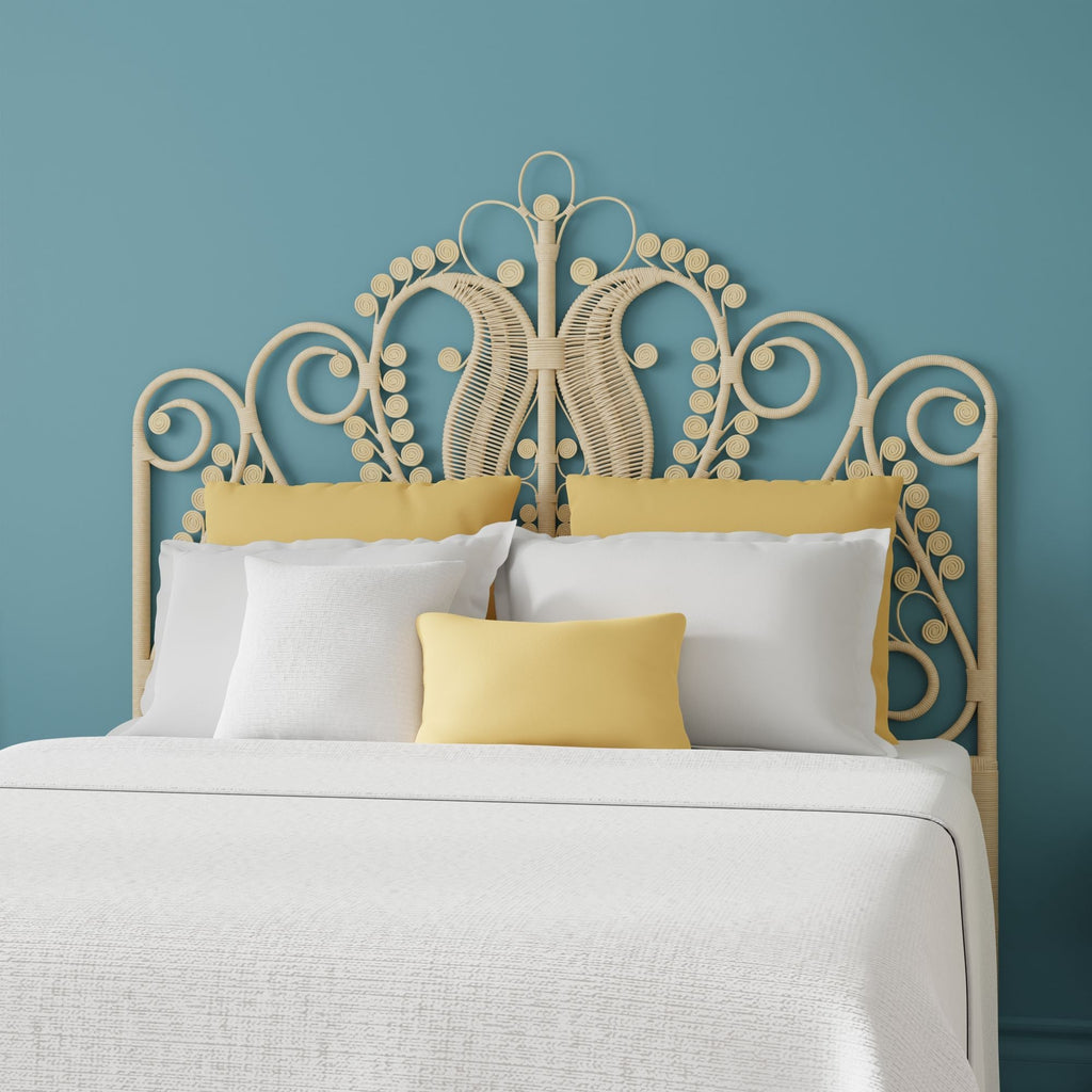 Kouboo Peacock Rattan Headboard