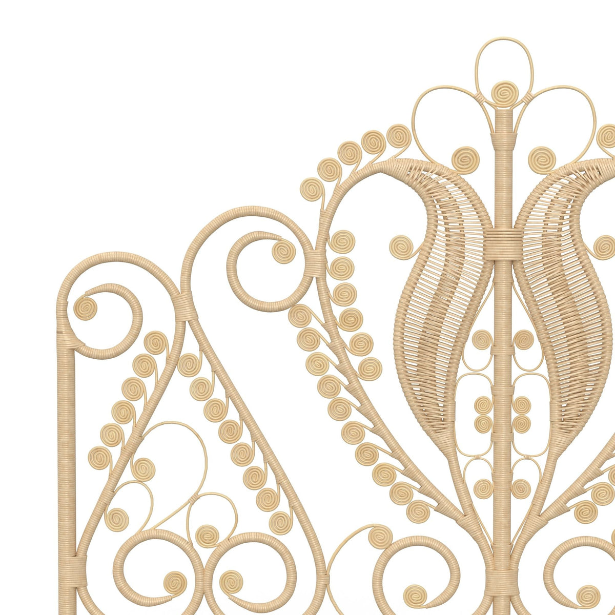 Kouboo Peacock Rattan Headboard