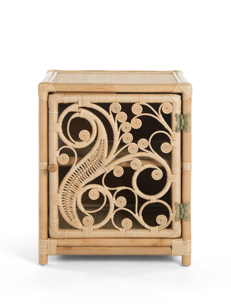 Kouboo Peacock Rattan Nightstand