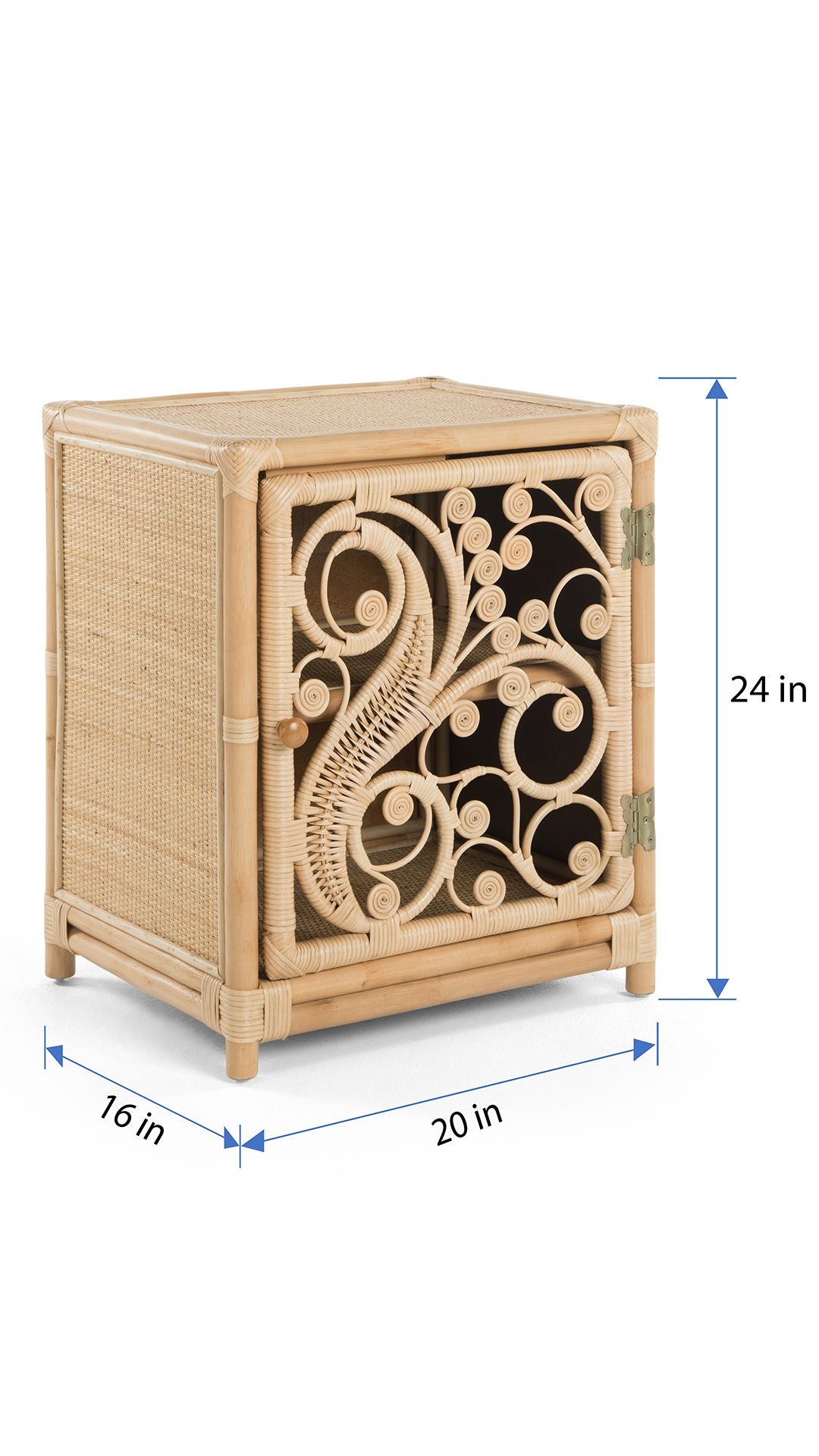 Kouboo Peacock Rattan Nightstand