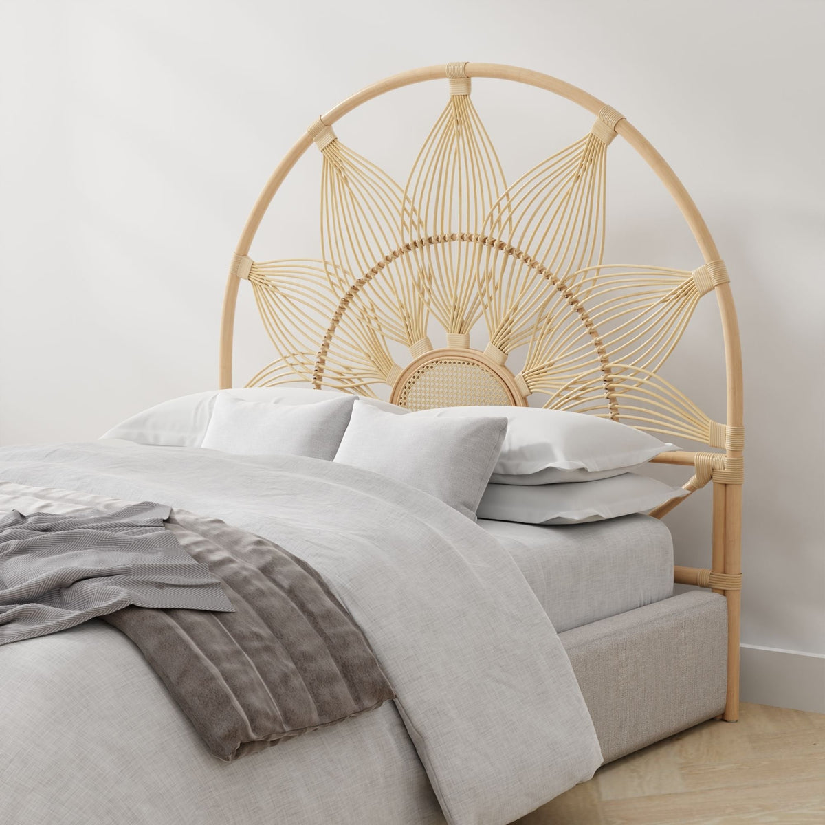Kouboo Sunflower Rattan Headboard