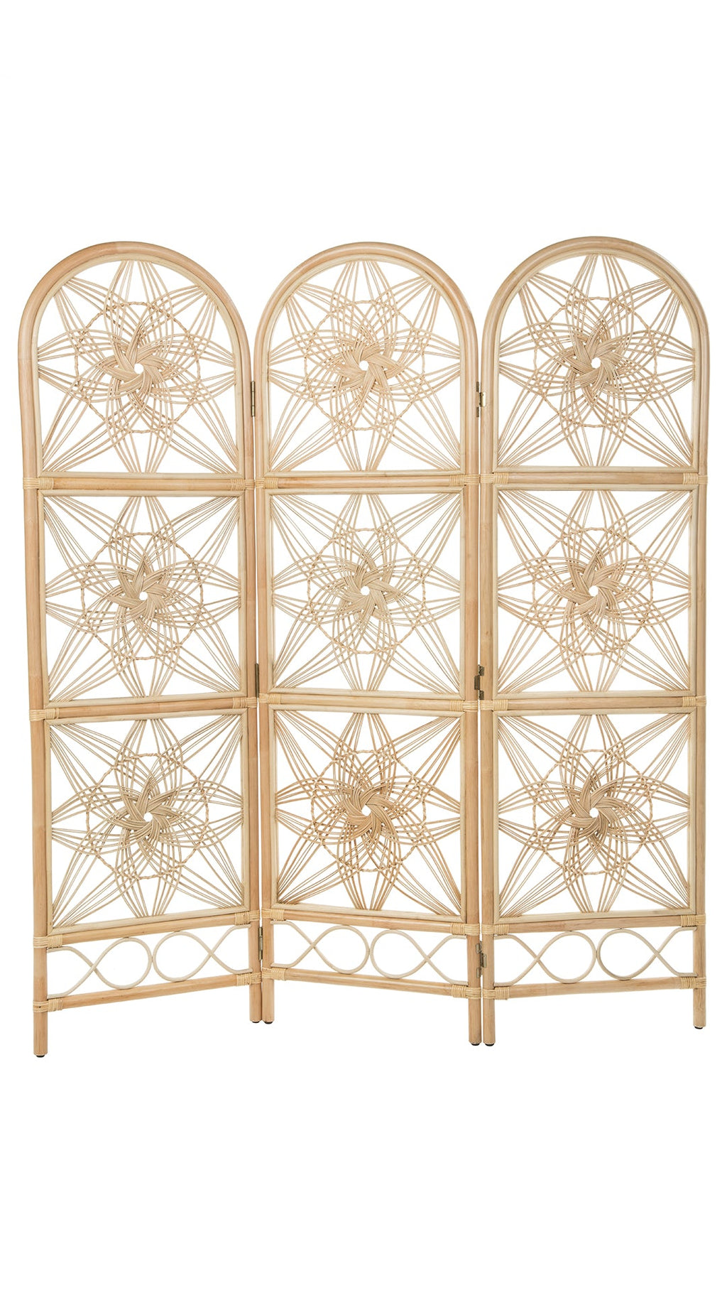 Kouboo Sunflower Rattan 3-Panel Room Divider
