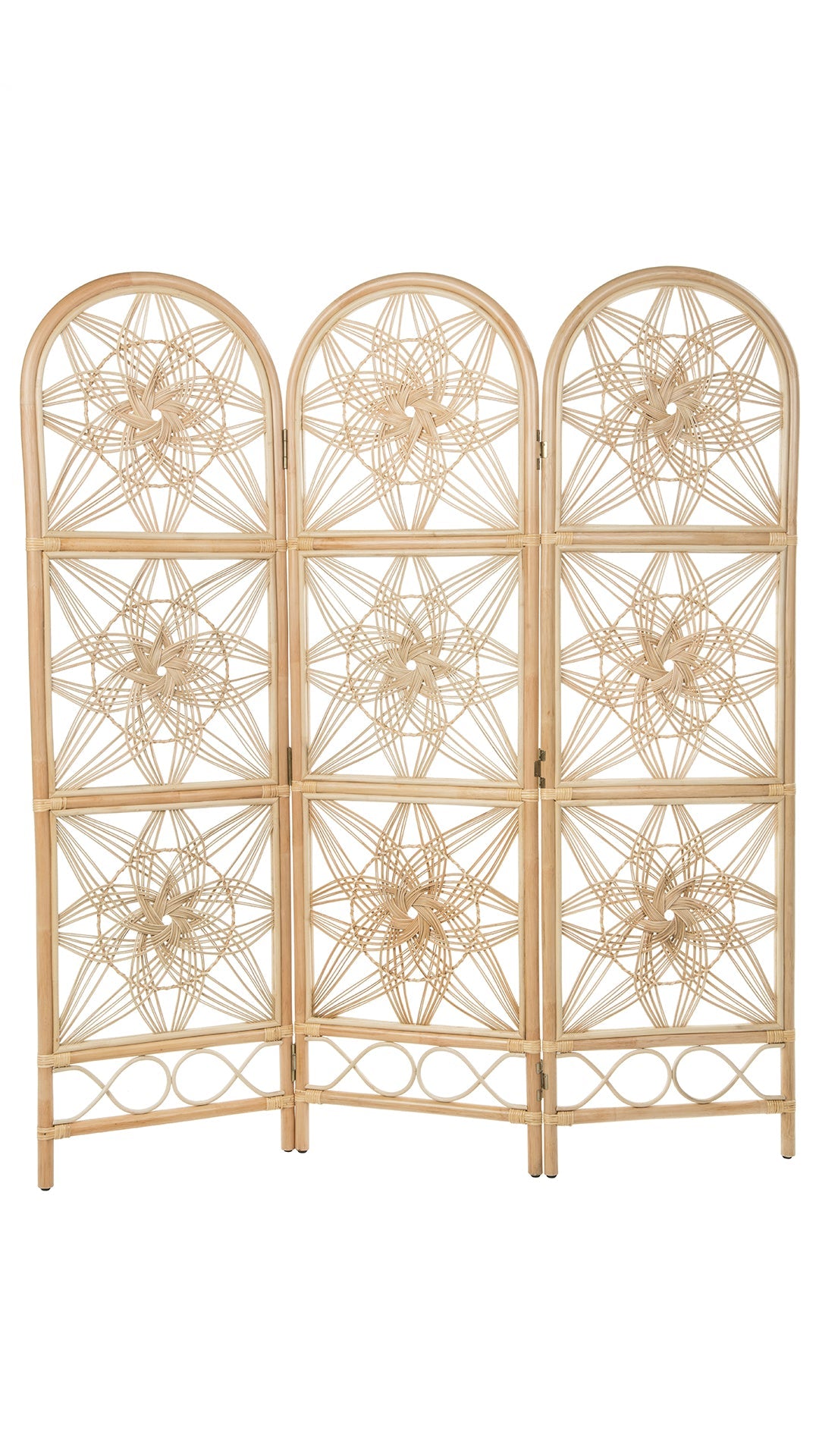 Kouboo Sunflower Rattan 3-Panel Room Divider