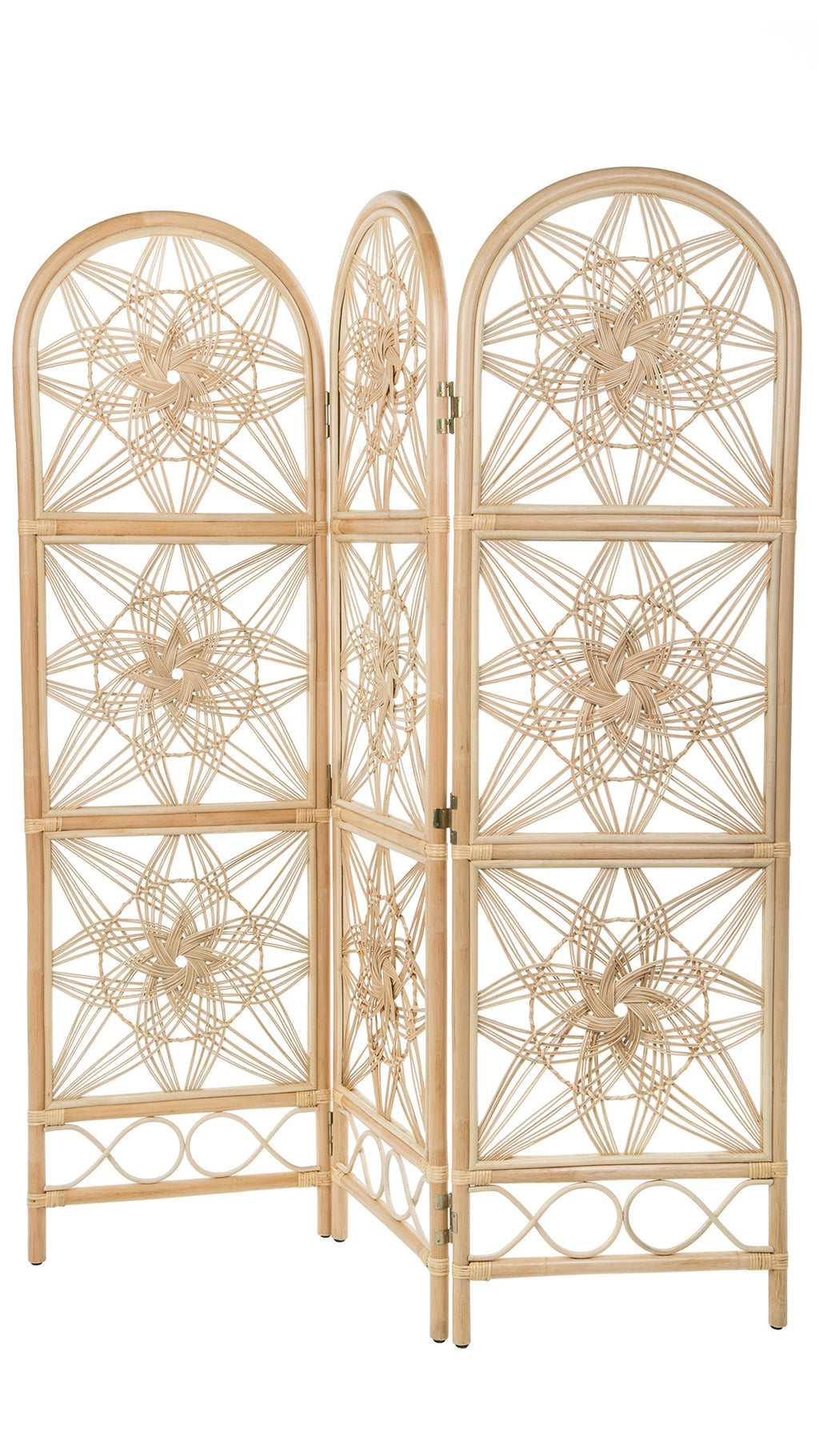 Kouboo Sunflower Rattan 3-Panel Room Divider