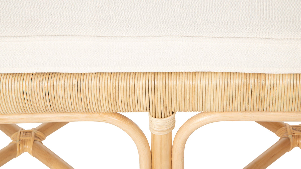 Kouboo Sandbar Rattan Bench with Seat Cushion