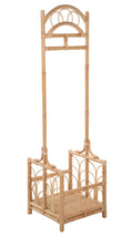Kouboo Rattan Freestanding Coat Rack with Shoe Shelf