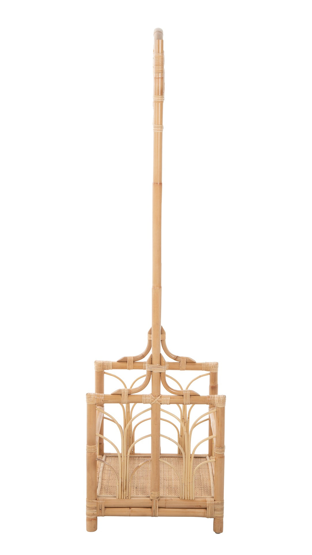 Kouboo Rattan Freestanding Coat Rack with Shoe Shelf