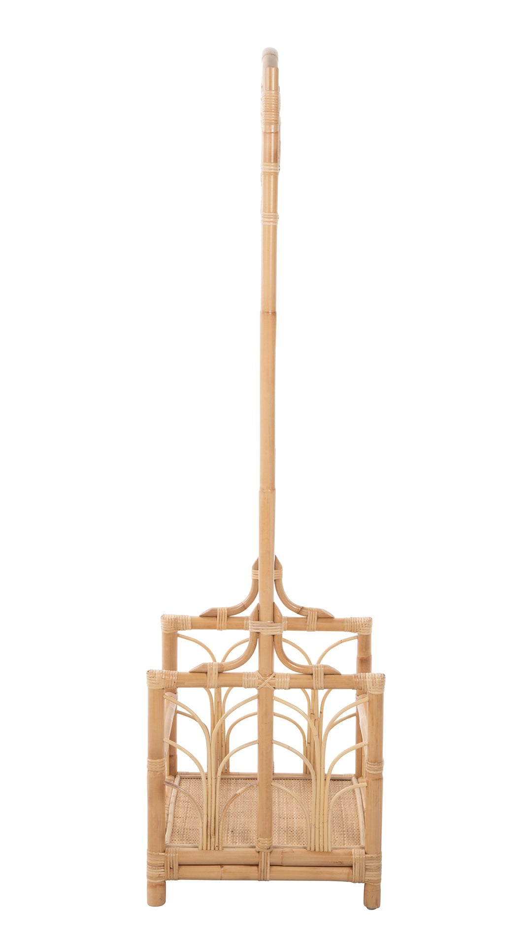 Kouboo Rattan Freestanding Coat Rack with Shoe Shelf