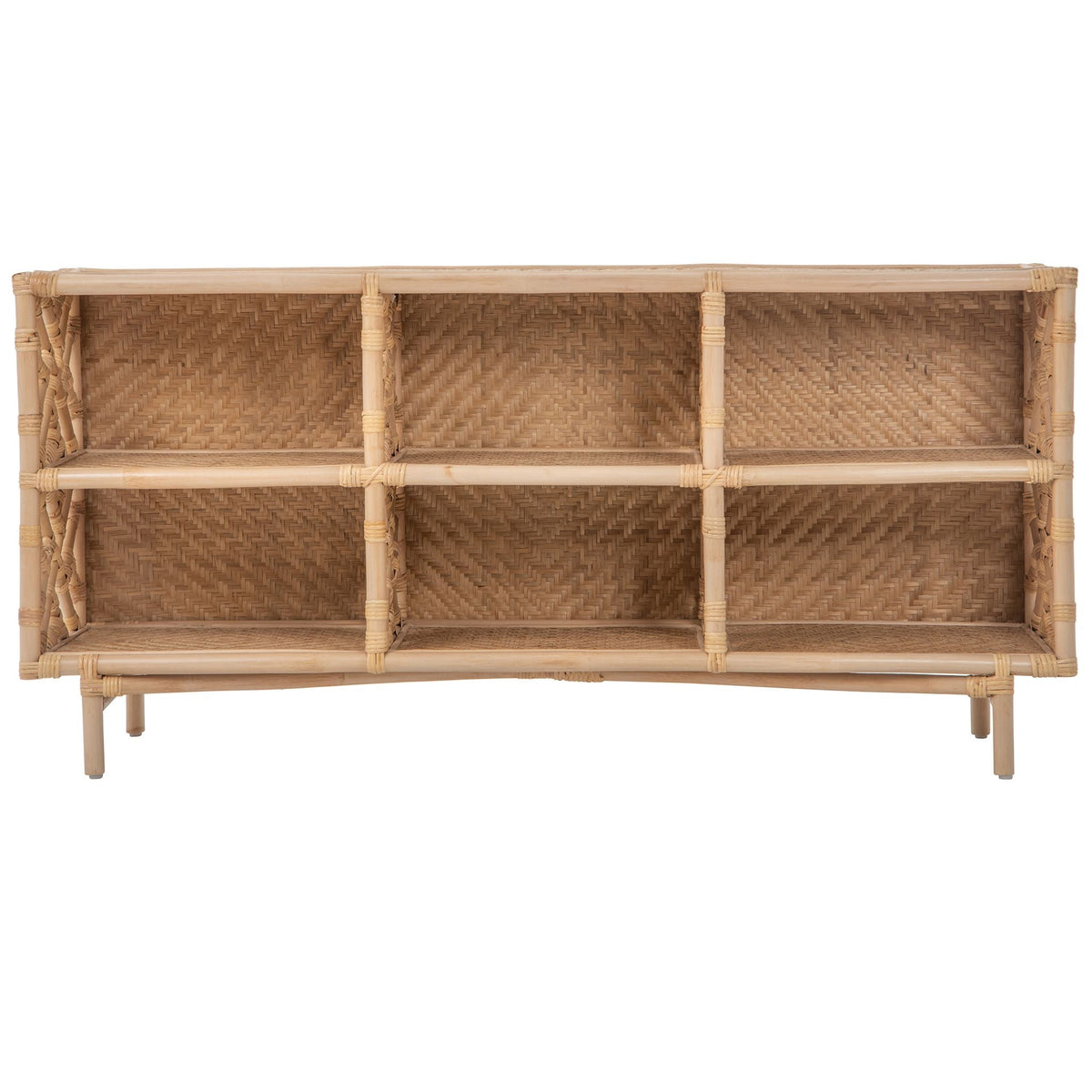 Kouboo Chippendale Rattan Bookshelf and Console Table