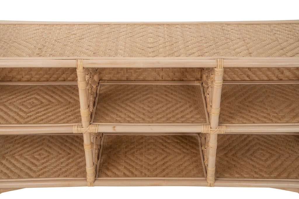Kouboo Chippendale Rattan Bookshelf and Console Table