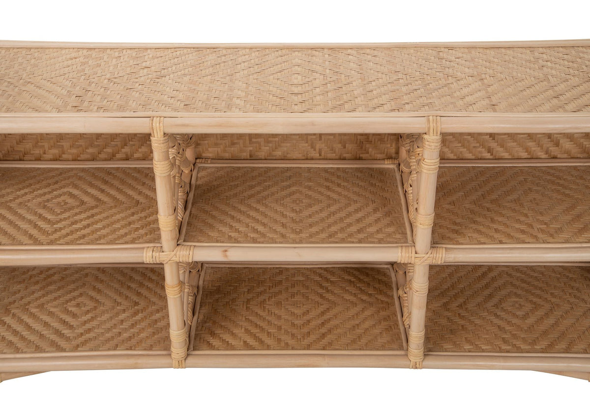 Kouboo Chippendale Rattan Bookshelf and Console Table