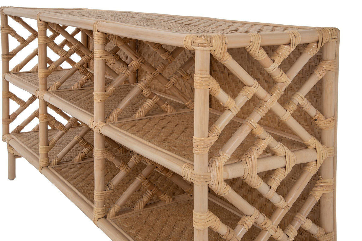 Kouboo Chippendale Rattan Bookshelf and Console Table