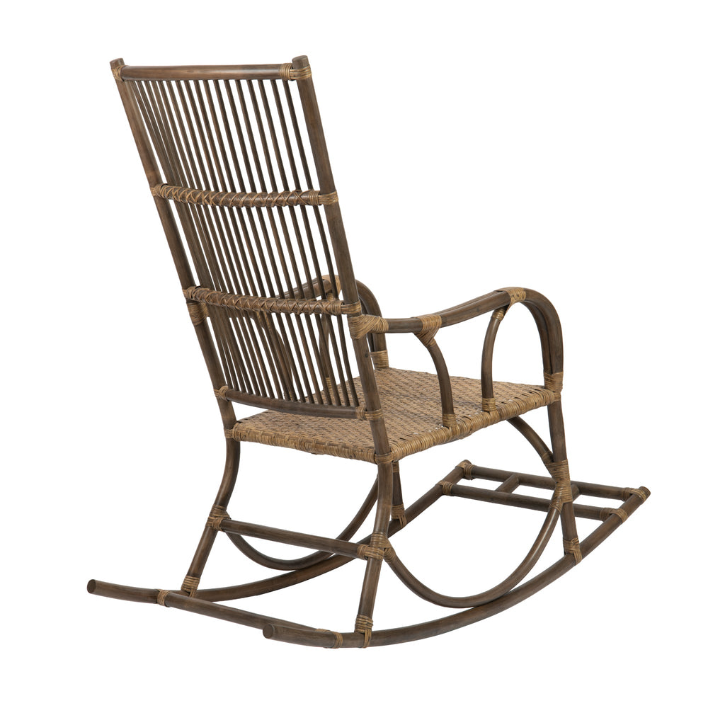 Kouboo Rattan Loop Edged Classic Rocking Chair