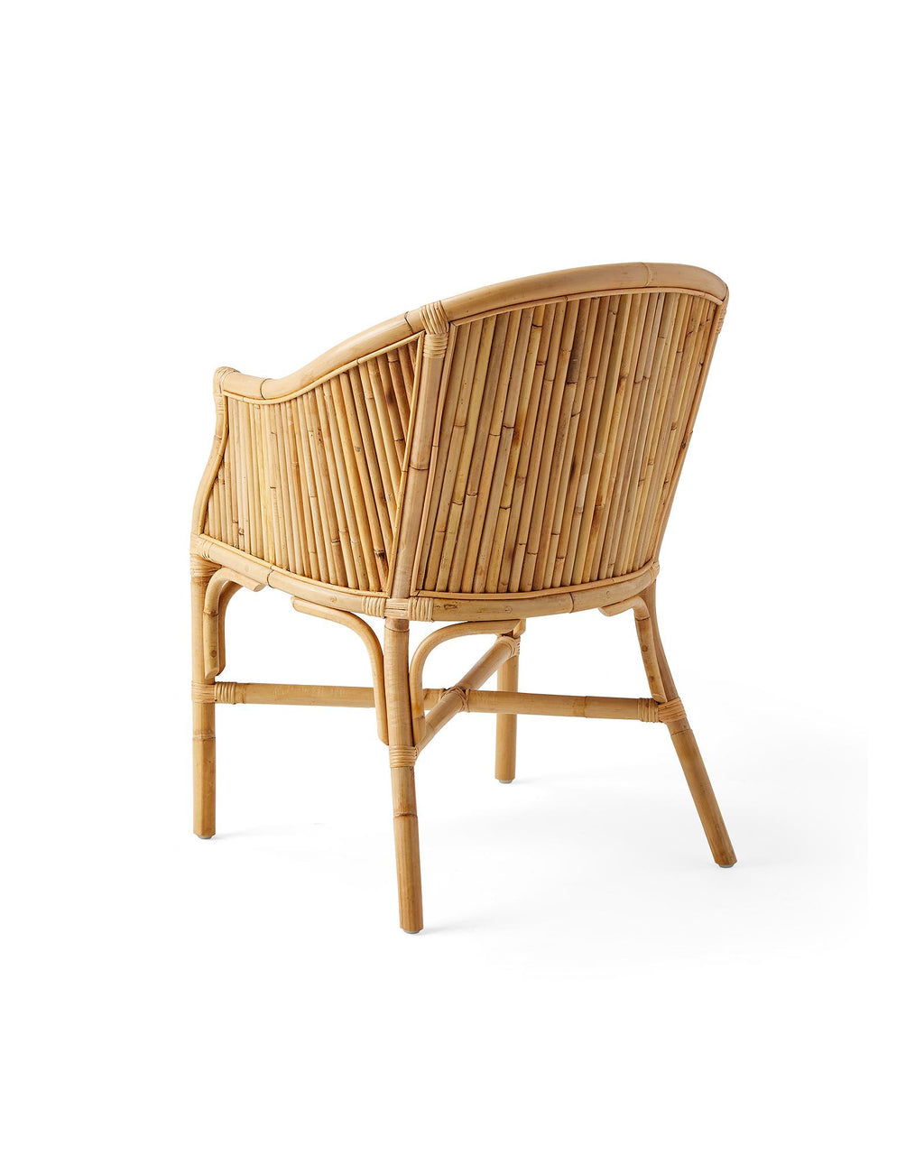 Serena & Lily Copa Chair Handcrafted Woven Rattan