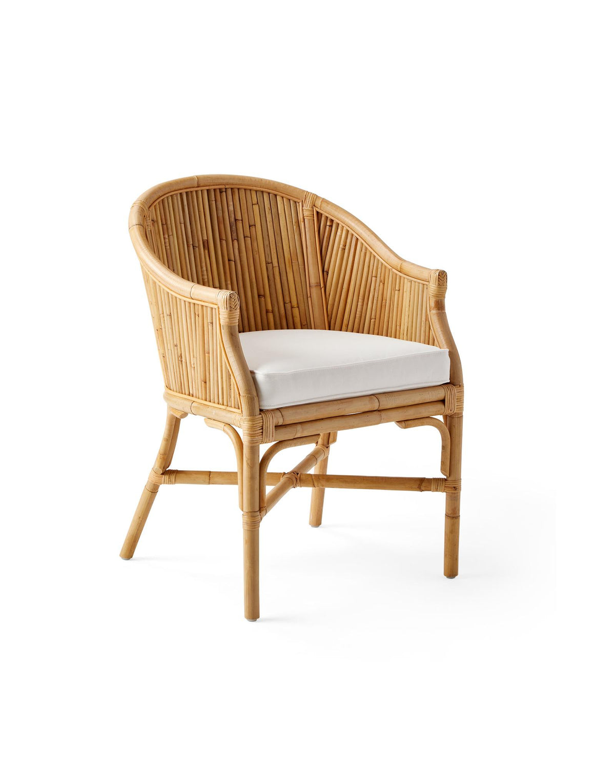 Serena & Lily Copa Chair Handcrafted Woven Rattan