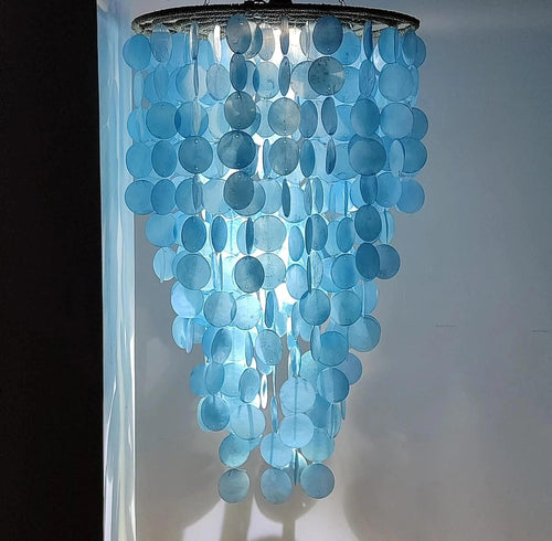 Coastal Capiz Shell Chandelier Lamp Shade