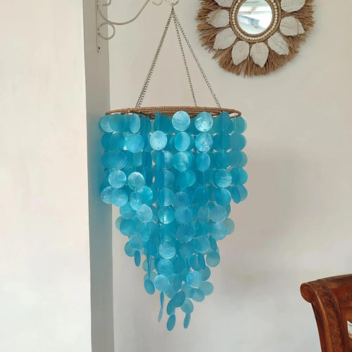Coastal Capiz Shell Chandelier Lamp Shade
