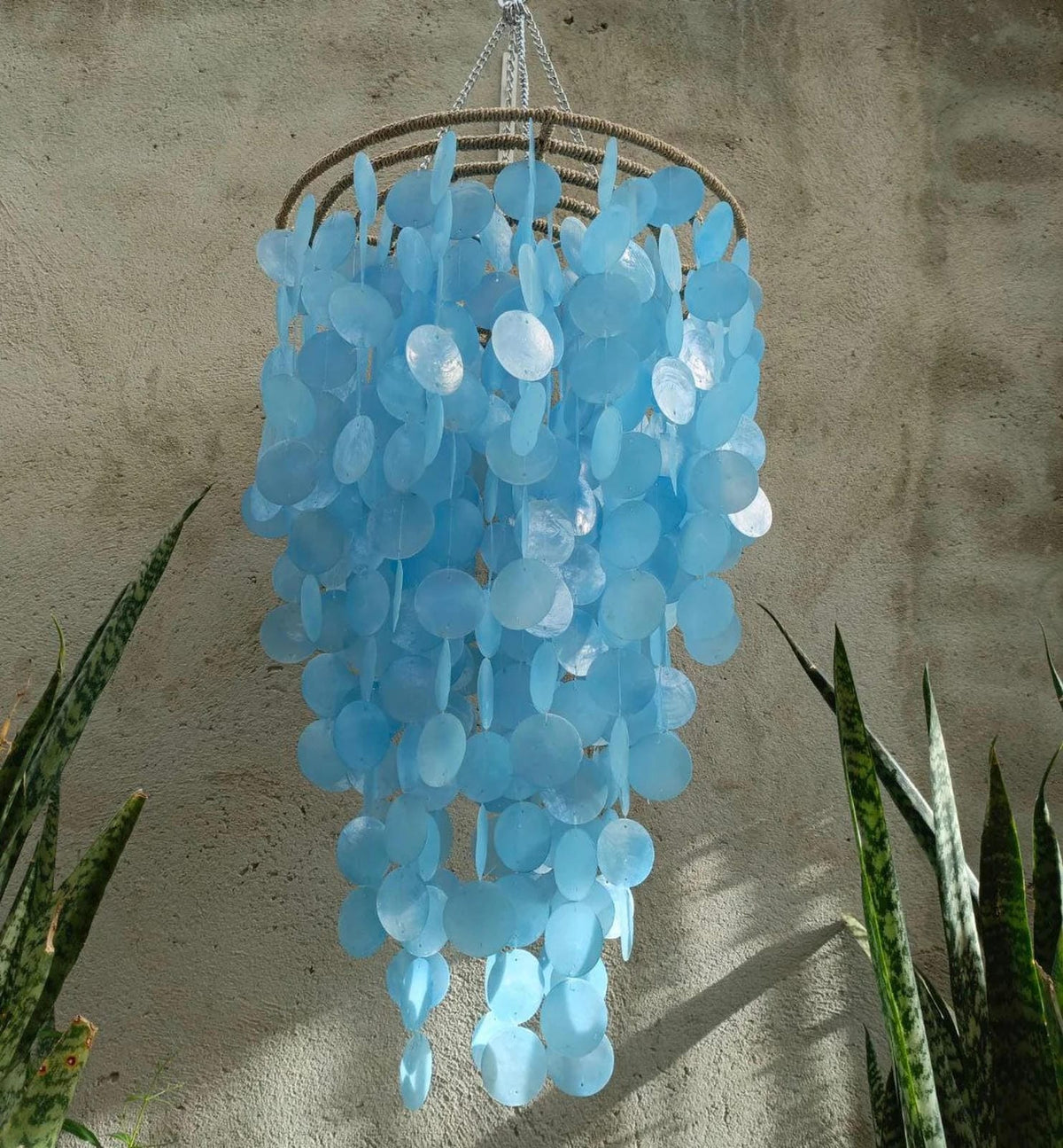 Coastal Capiz Shell Chandelier Lamp Shade