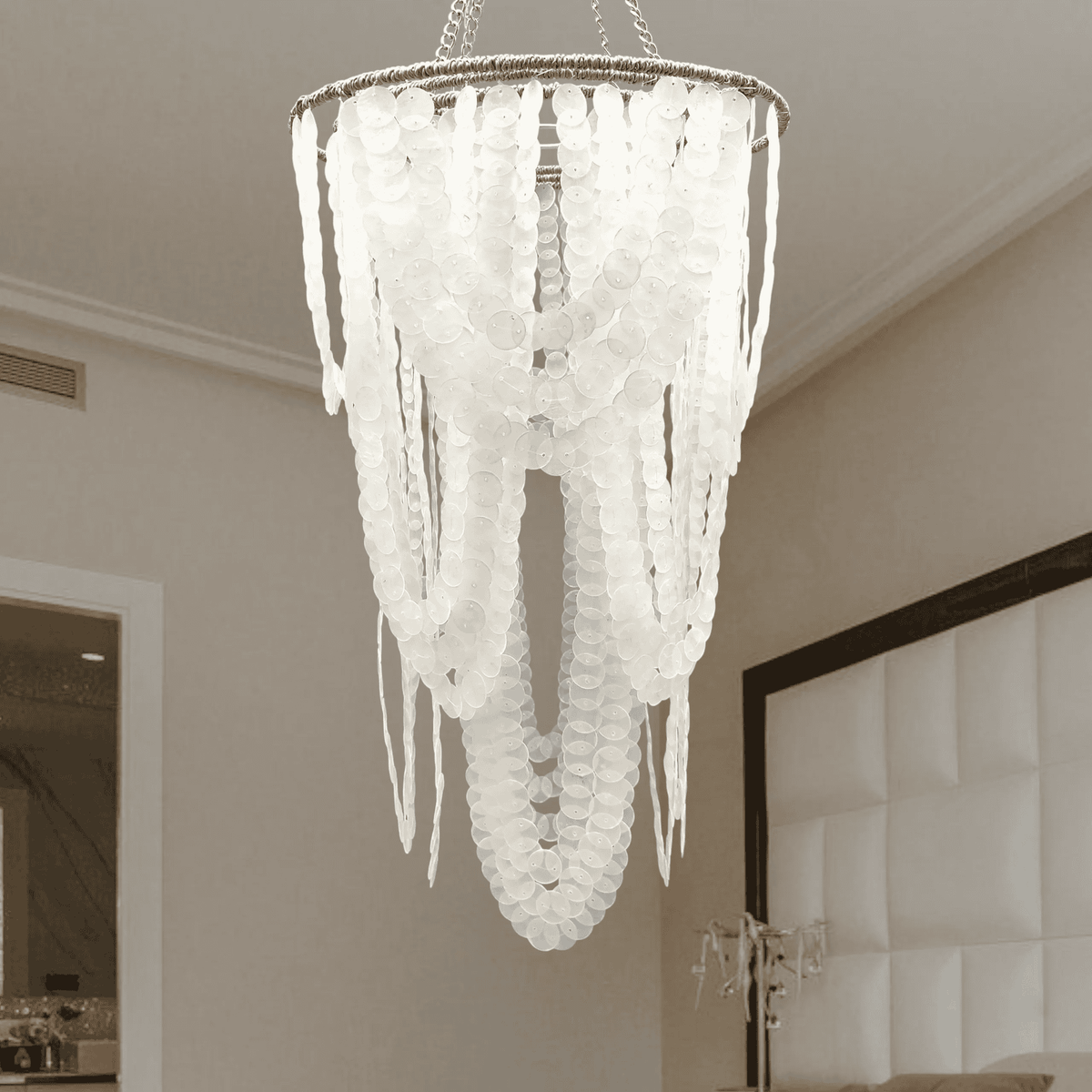 Natural Capiz Shell Chandelier Lamp Shade
