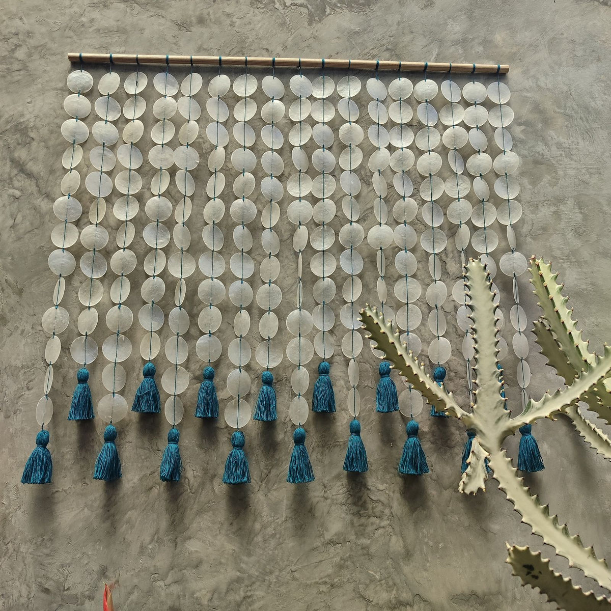 Handmade Coastal Capiz Shell Wall Hanging Decor