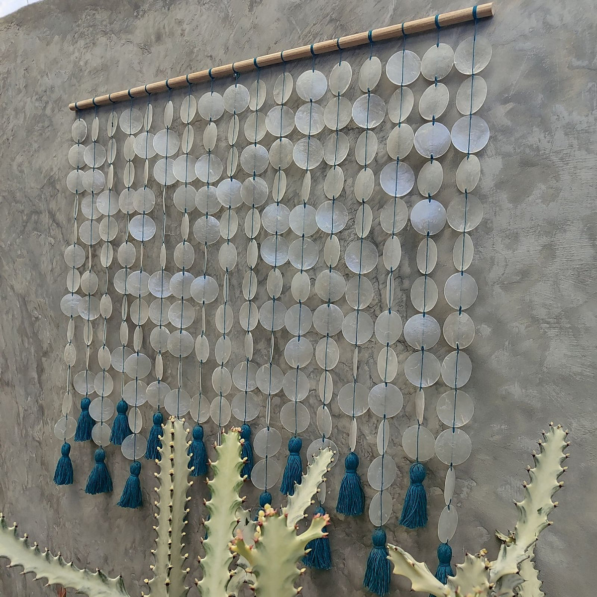 Handmade Coastal Capiz Shell Wall Hanging Decor