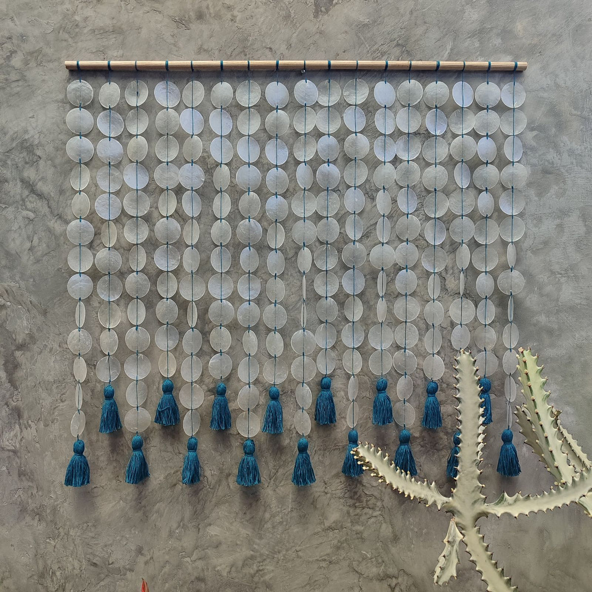Handmade Coastal Capiz Shell Wall Hanging Decor