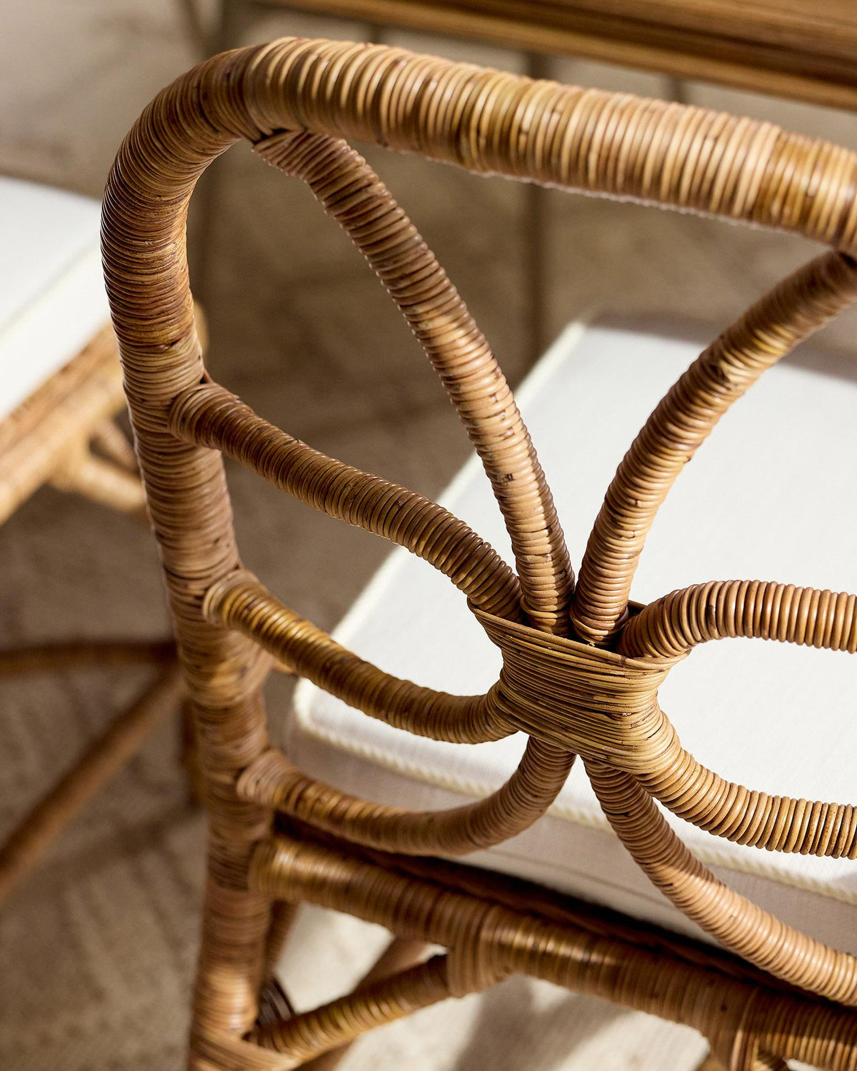 Serena & Lily Antica Handwrapped Rattan Dining Chair