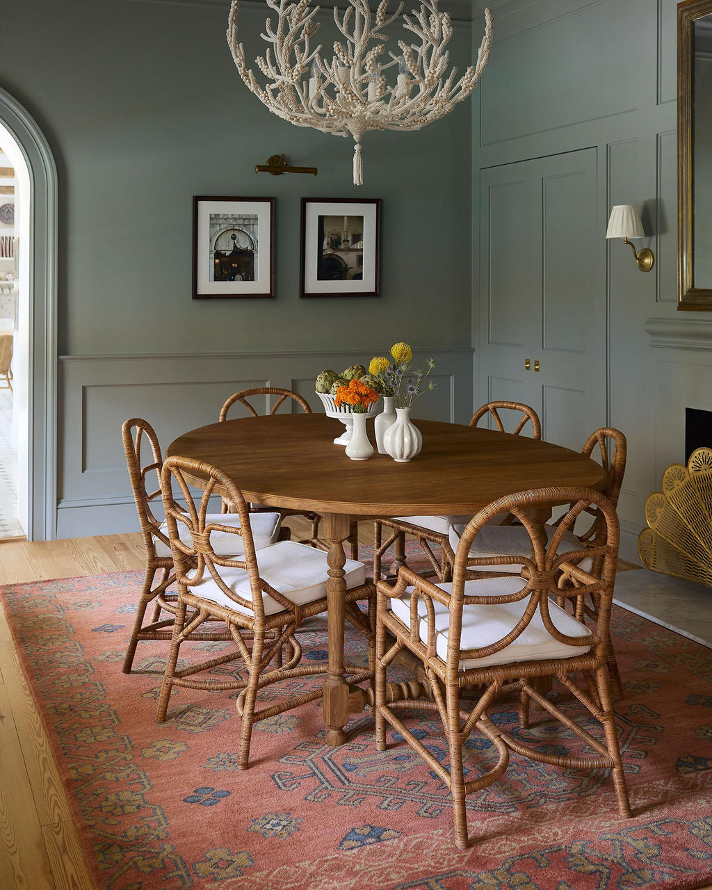 Serena & Lily Antica Handwrapped Rattan Dining Chair
