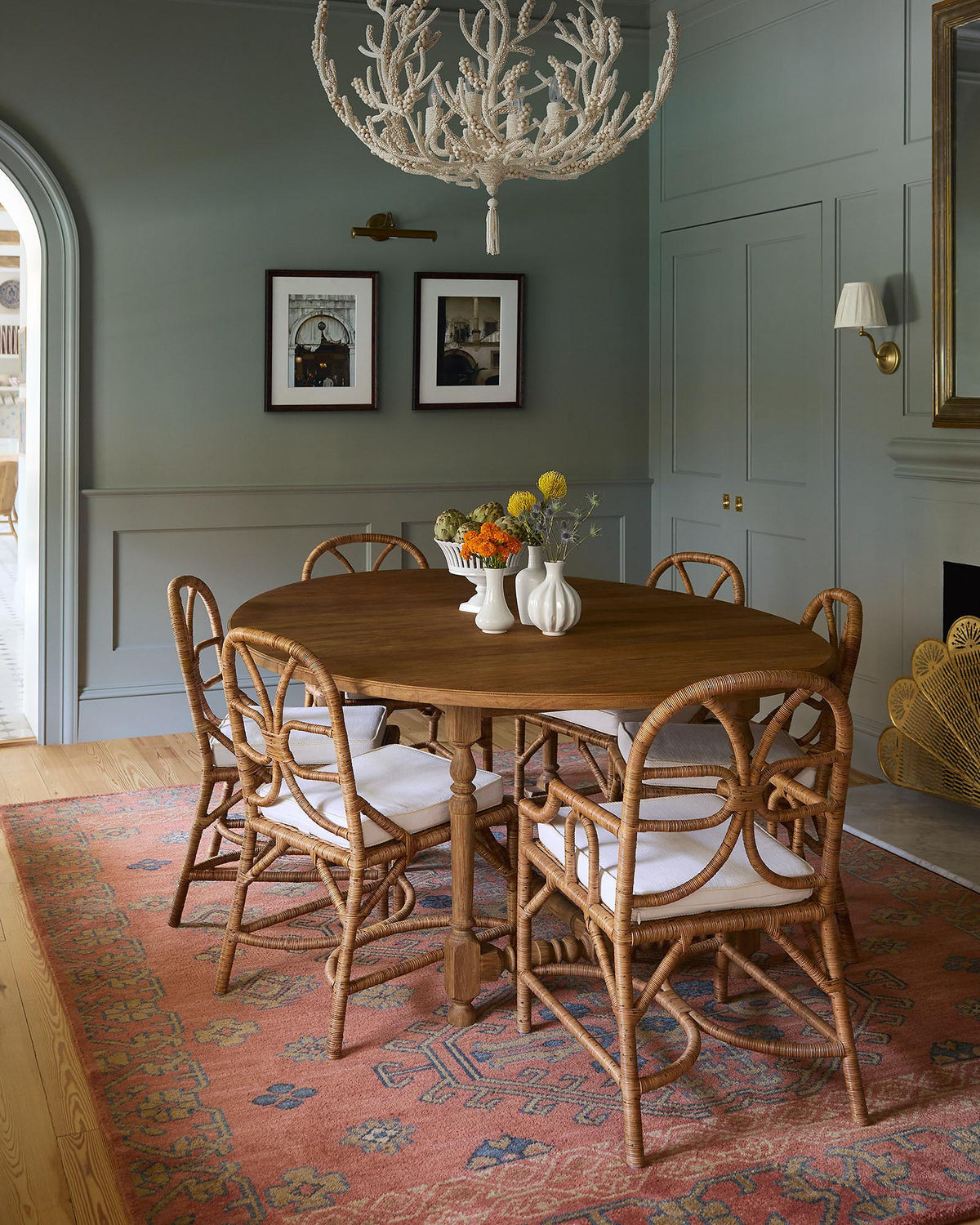 Serena & Lily Antica Handwrapped Rattan Dining Chair