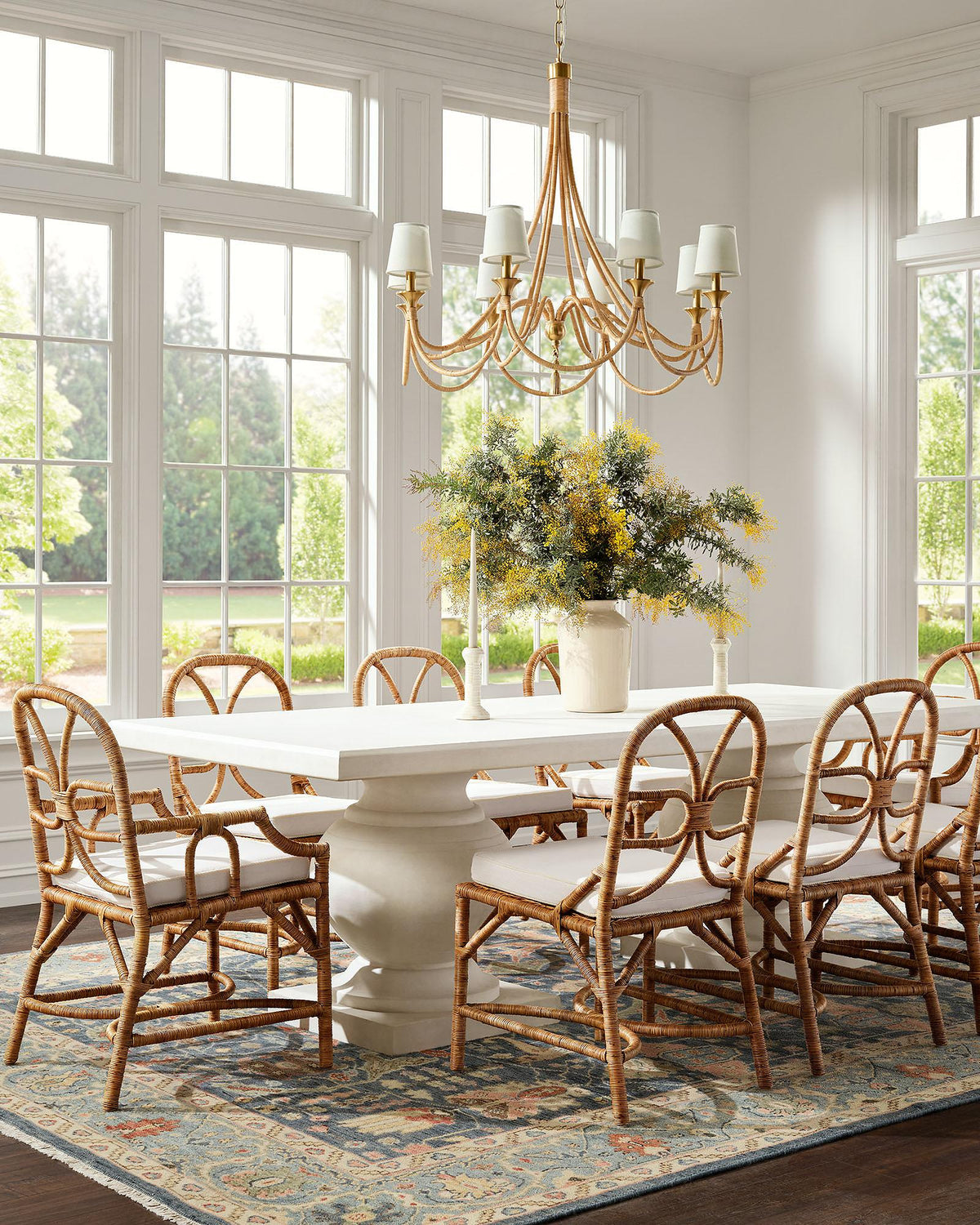 Serena & Lily Antica Handwrapped Rattan Dining Chair