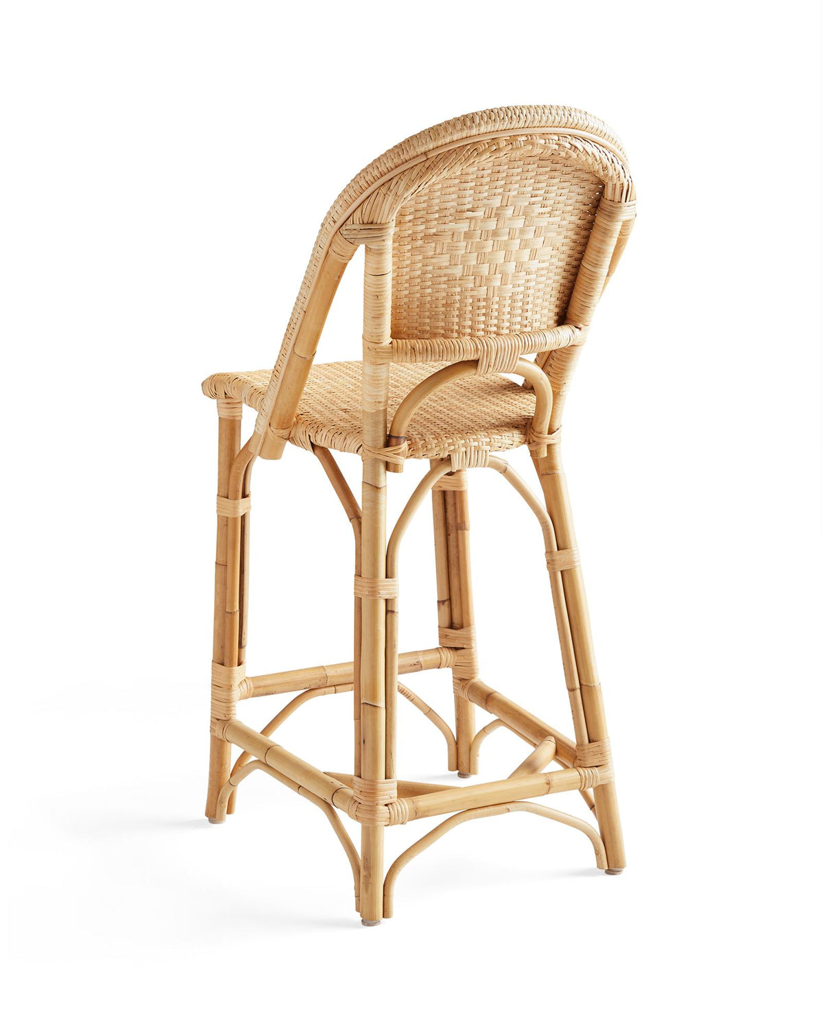 Serena & Lily Sunwashed Riviera Rattan Stool