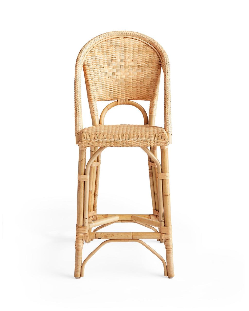 Serena & Lily Sunwashed Riviera Rattan Stool