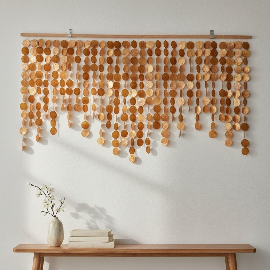 Handmade Coastal Capiz Shell Wall Hanging Decor