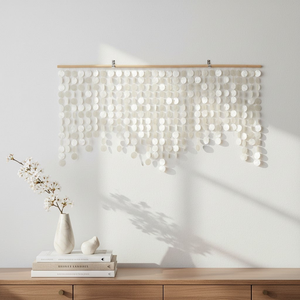 Handmade Coastal Capiz Shell Wall Hanging Decor
