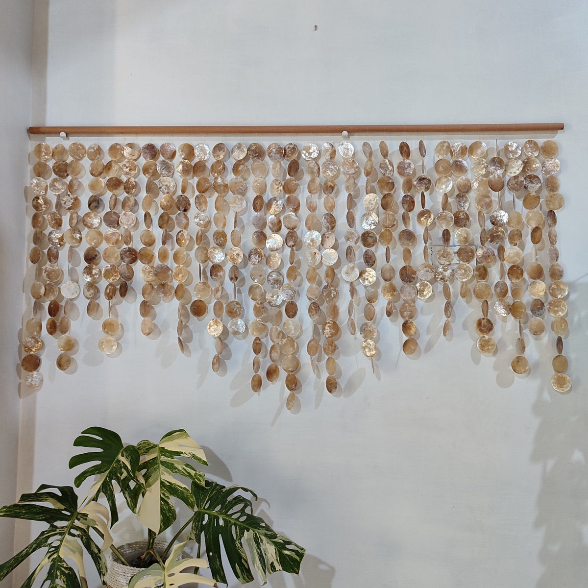 Handmade Coastal Capiz Shell Wall Hanging Decor