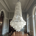 Kalam Art Studio Handmade Coastal Capiz Shell Chandelier