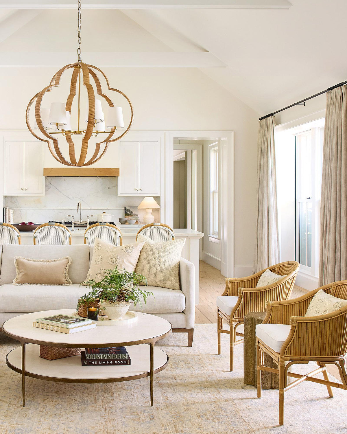 Serena & Lily Copa Chair Handcrafted Woven Rattan