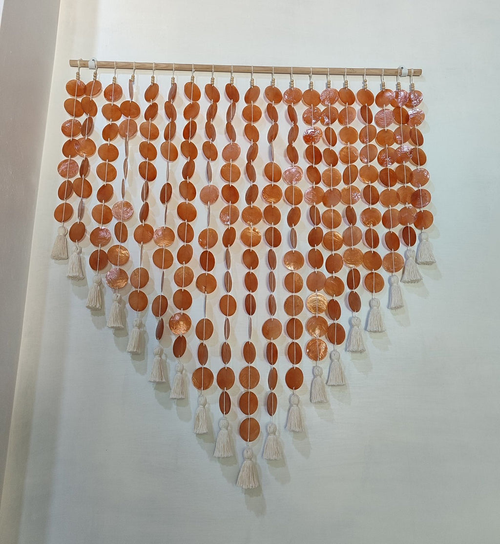 Handmade Coastal Capiz Shell Wall Hanging Decor