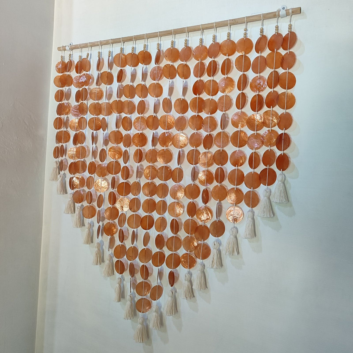 Handmade Coastal Capiz Shell Wall Hanging Decor