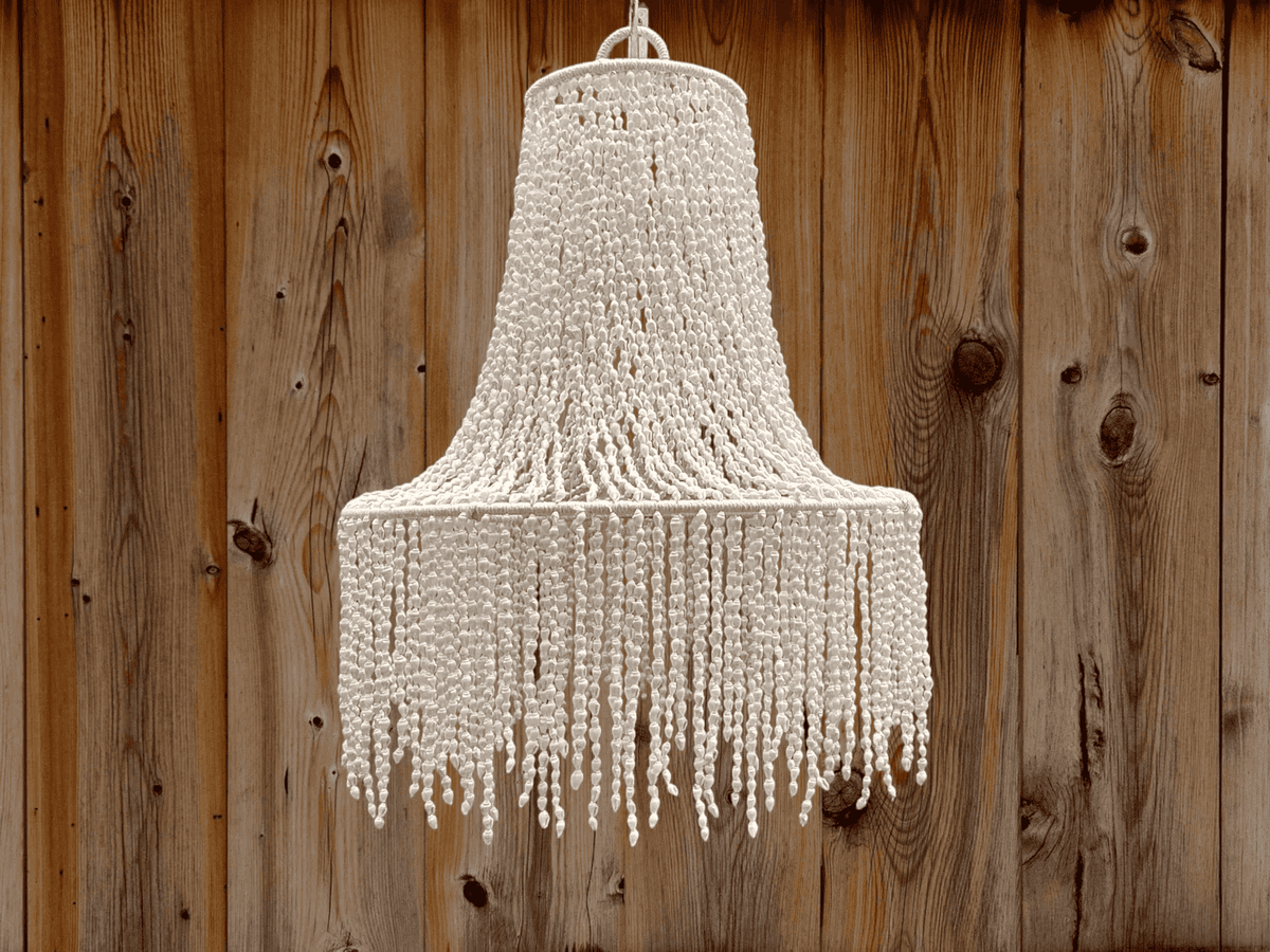 Handmade Coastal Sea Shell Chandelier Lamp Shade