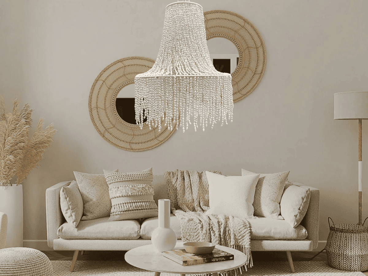 Handmade Coastal Sea Shell Chandelier Lamp Shade