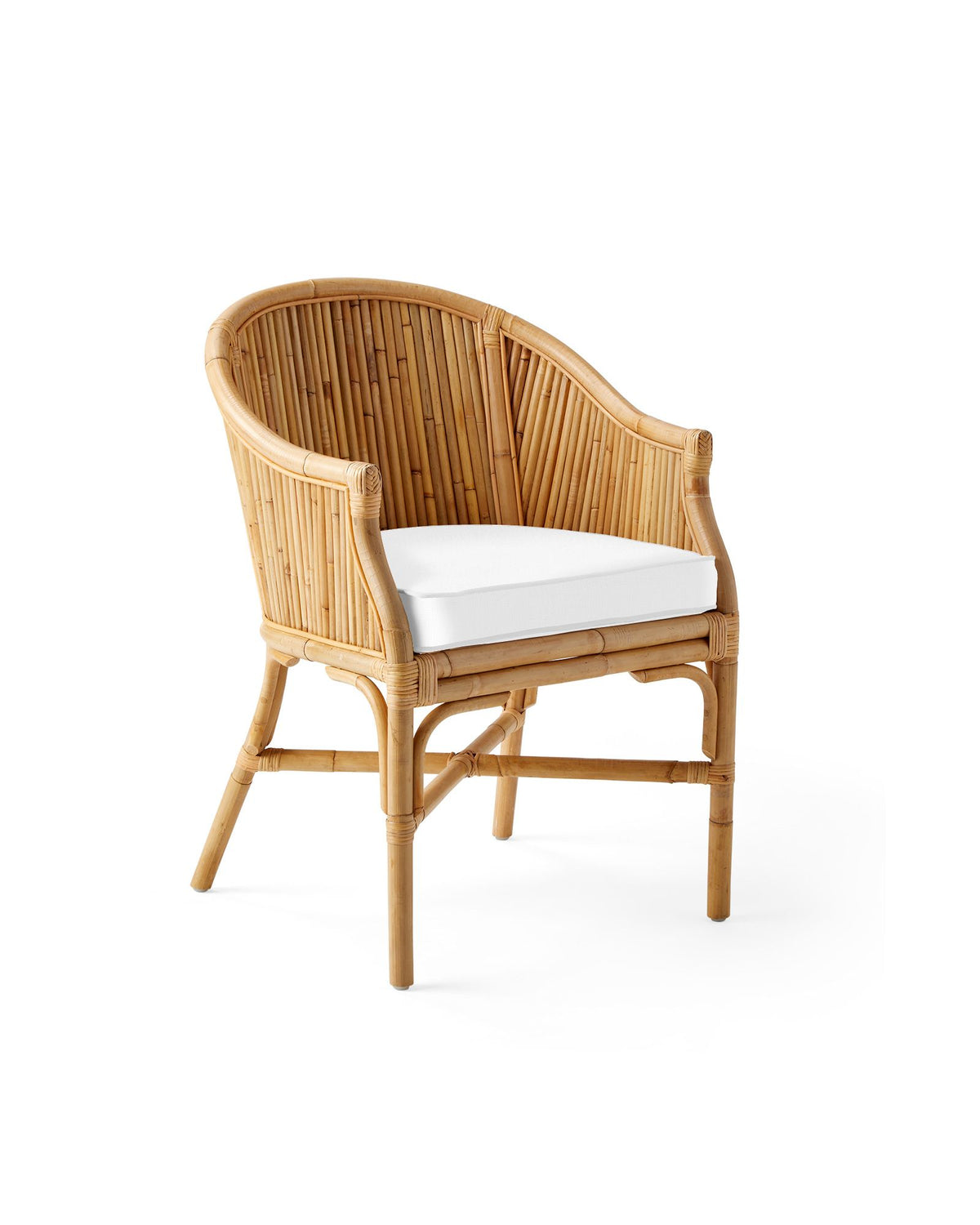 Serena & Lily Copa Chair Handcrafted Woven Rattan